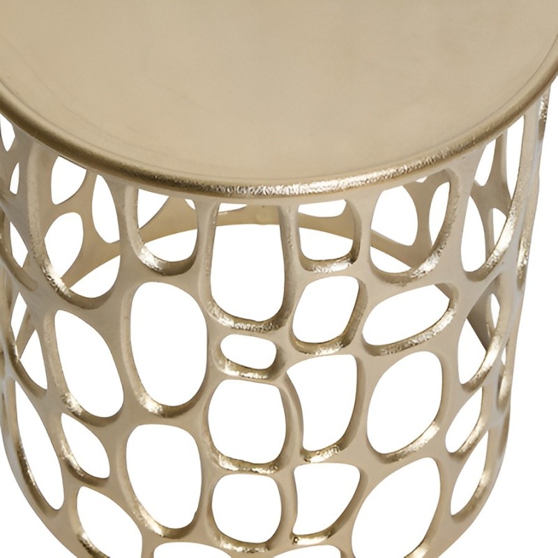 Masuta de cafea Mesh, metal, aurie, D.36 cm, 213190
