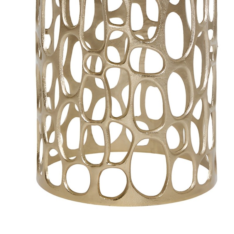 Masuta de cafea Mesh, metal, aurie, D.36 cm, 213190