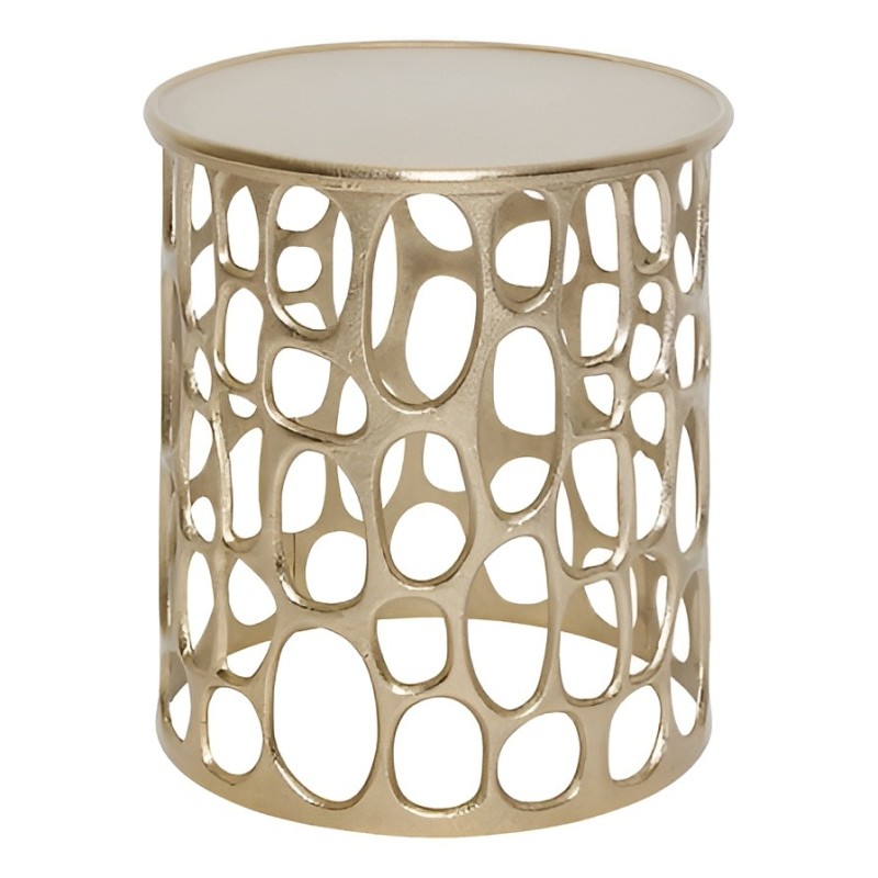 Masuta de cafea Mesh, metal, aurie, D.36 cm, 213190