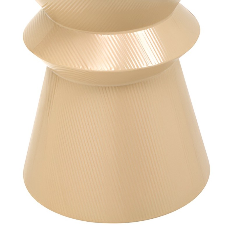 Masuta de cafea Maya, metal, bej, D.35 cm, 213195A