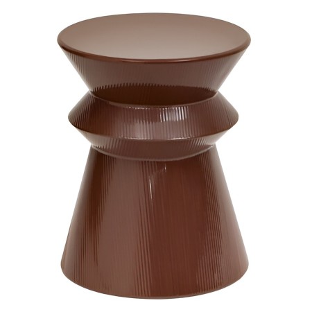 Masuta de cafea Maya, metal, maro ciocolatiu, D.35 cm, 213195B 
