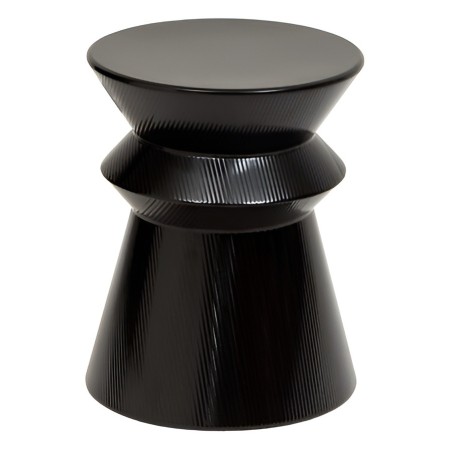 Masuta de cafea Maya, metal, neagra, D.35 cm, 213195C 
