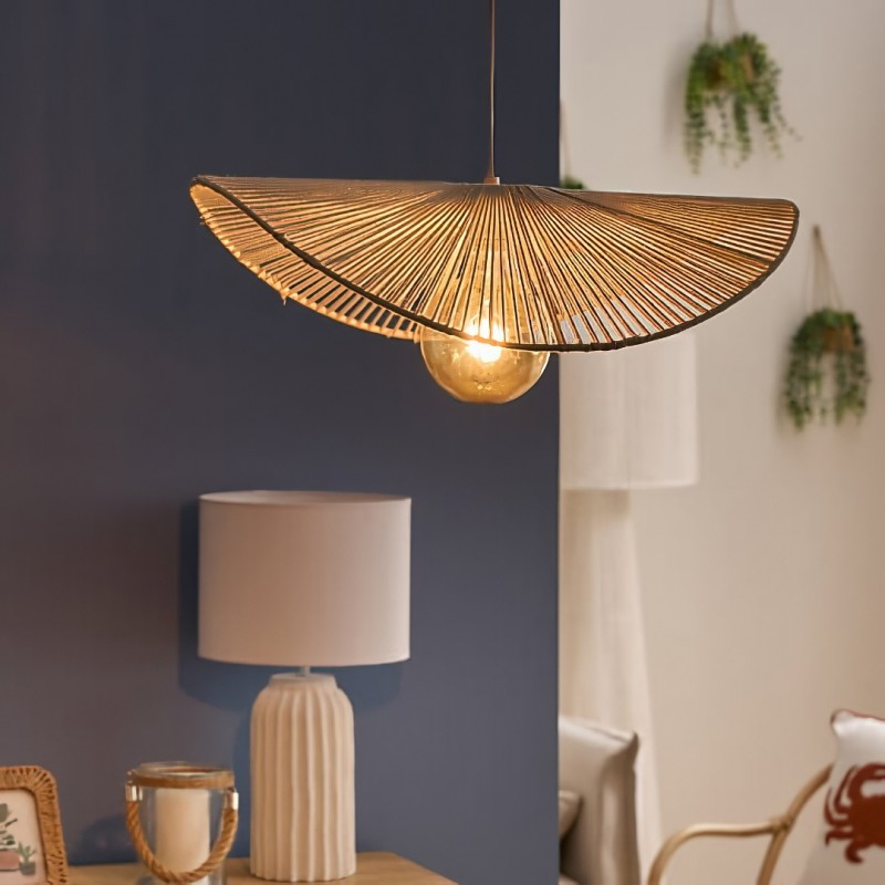 Suspensie Adelia, metal, bumbac, 1XE27, L.58 cm, 213711