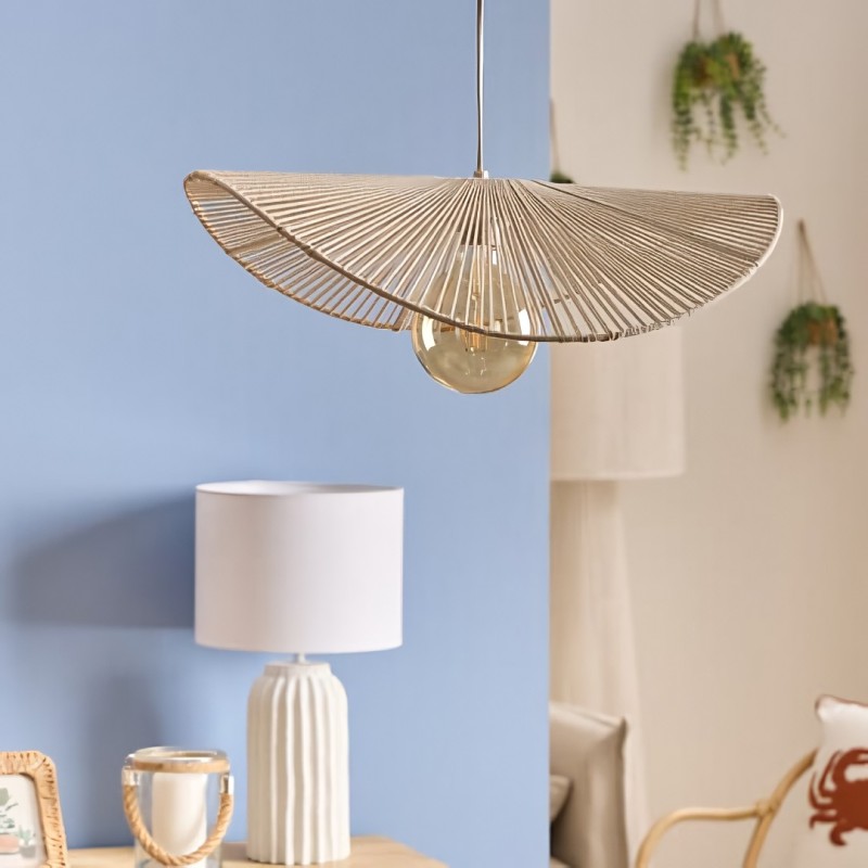 Suspensie Adelia, metal, bumbac, 1XE27, L.58 cm, 213711