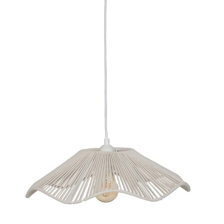 Suspensie Galt, metal, bumbac, alb, 1XE27, D.38 cm, 213715 