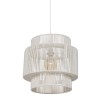 Suspensie Liby, metal, bumbac, alb, 1XE27, D.38 cm, 213716