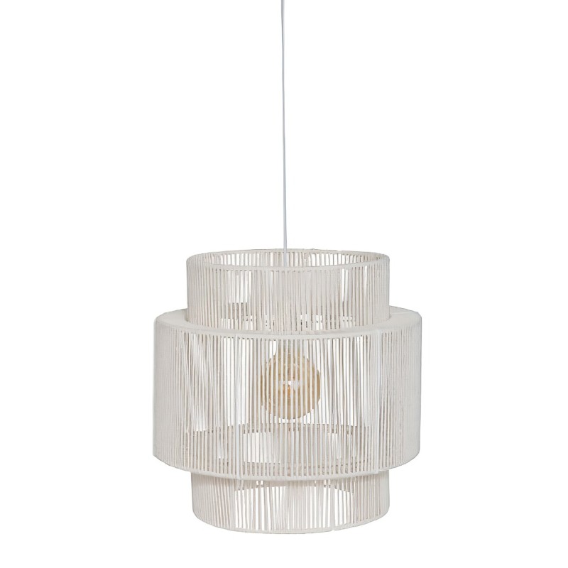 Suspensie Liby, metal, bumbac, alb, 1XE27, D.38 cm, 213716
