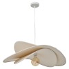 Suspensie Alara, metal, PVC, poliester, textil bej, 1XE27, L.69 cm, 213718