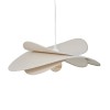 Suspensie Alara, metal, PVC, poliester, textil bej, 1XE27, L.69 cm, 213718