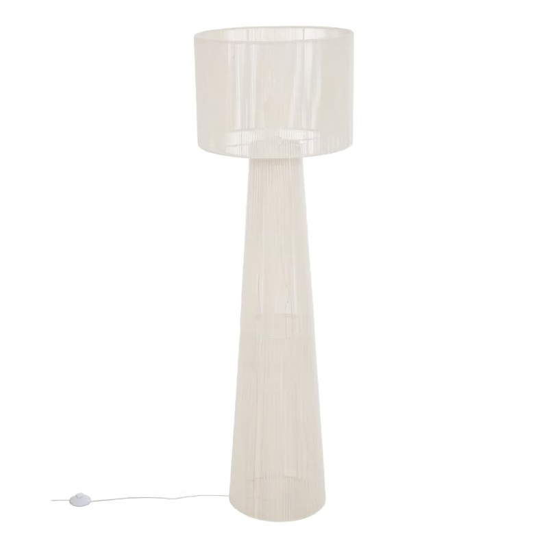 Lampadar Adria, metal, bumbac, alb, 1XE27, H.145 cm, 213725