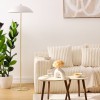 Lampadar Delcia, metal, auriu/alb, 2XE27, H.150 cm, 213766