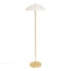 Lampadar Delcia, metal, auriu/alb, 2XE27, H.150 cm, 213766