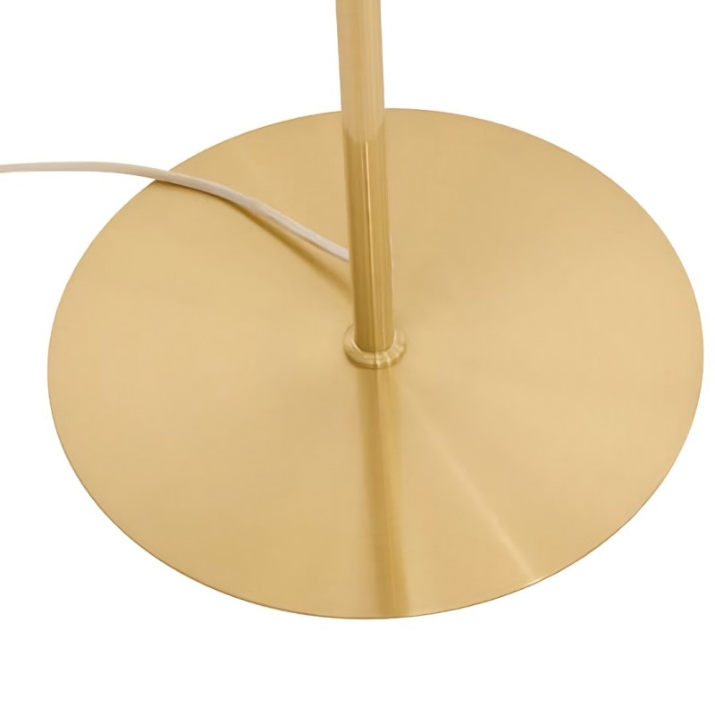 Lampadar Delcia, metal, auriu/alb, 2XE27, H.150 cm, 213766