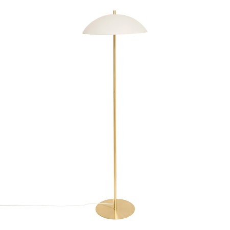 Lampadar Delcia, metal, auriu/alb, 2XE27, H.150 cm, 213766 