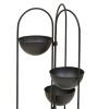 Suport 6 ghivece Palm Resort, metal, negru, H.124 cm, 214029