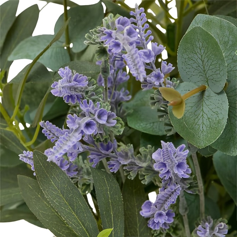 Ghiveci cu eucalipt si lavanda artificiala, H.66 cm, 214056