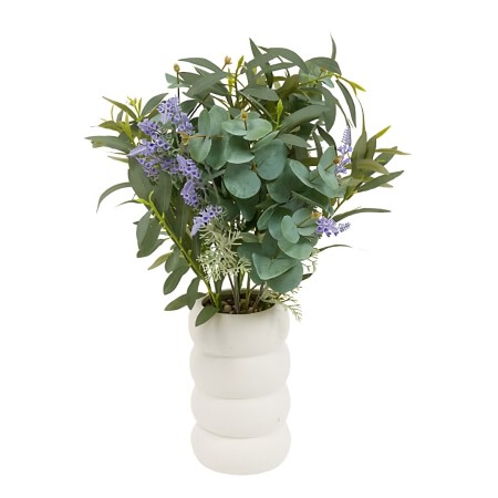 Ghiveci cu eucalipt si lavanda artificiala, H.66 cm, 214056