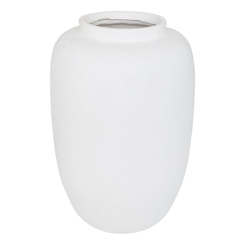 Vaza Elene, ceramica, alba, H.45 cm, 214077