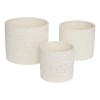 Set 3 ghivece Elly, ceramica, albe, D.25 cm, 214091