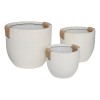 Set 3 ghivece Sien, ceramica, albe, D.47 cm, 214099
