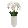 Orhidee artificiala Hotel, vaza ceramica, alba, H.130 cm, 214116