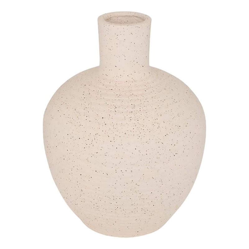 Vaza Ted, ceramica, alba, H.33 cm, 214119