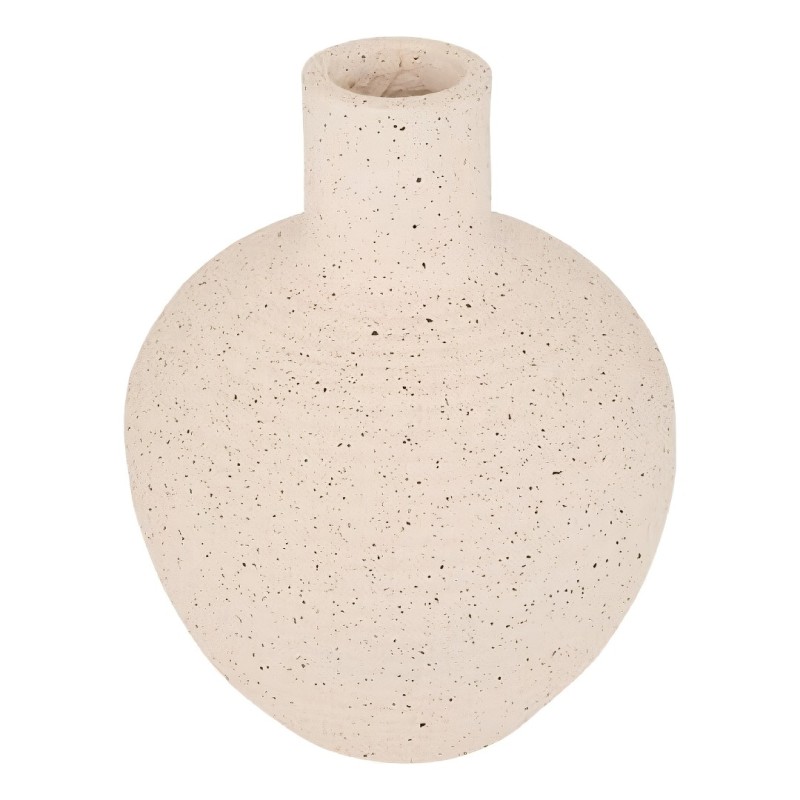 Vaza Ted, ceramica, alba, H.43 cm, 214120