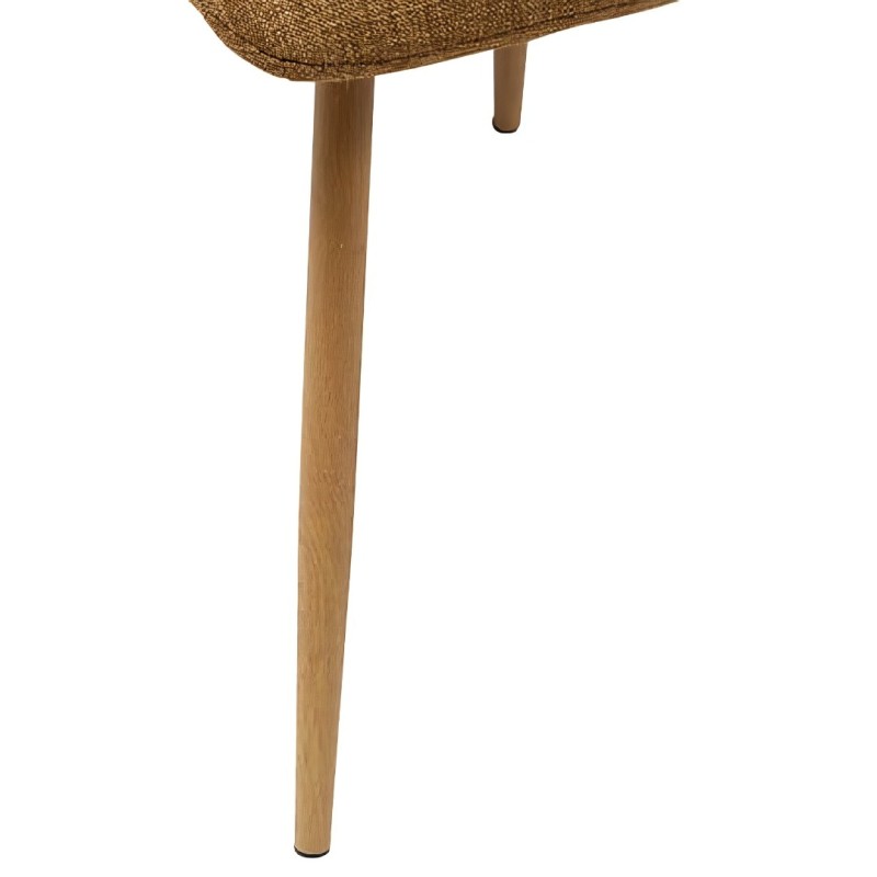 Scaun dining Sirac, metal, textil maro, H.84 cm, 214202B