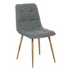Scaun dining Sirac, metal, textil verde lime, H.84 cm, 214202C