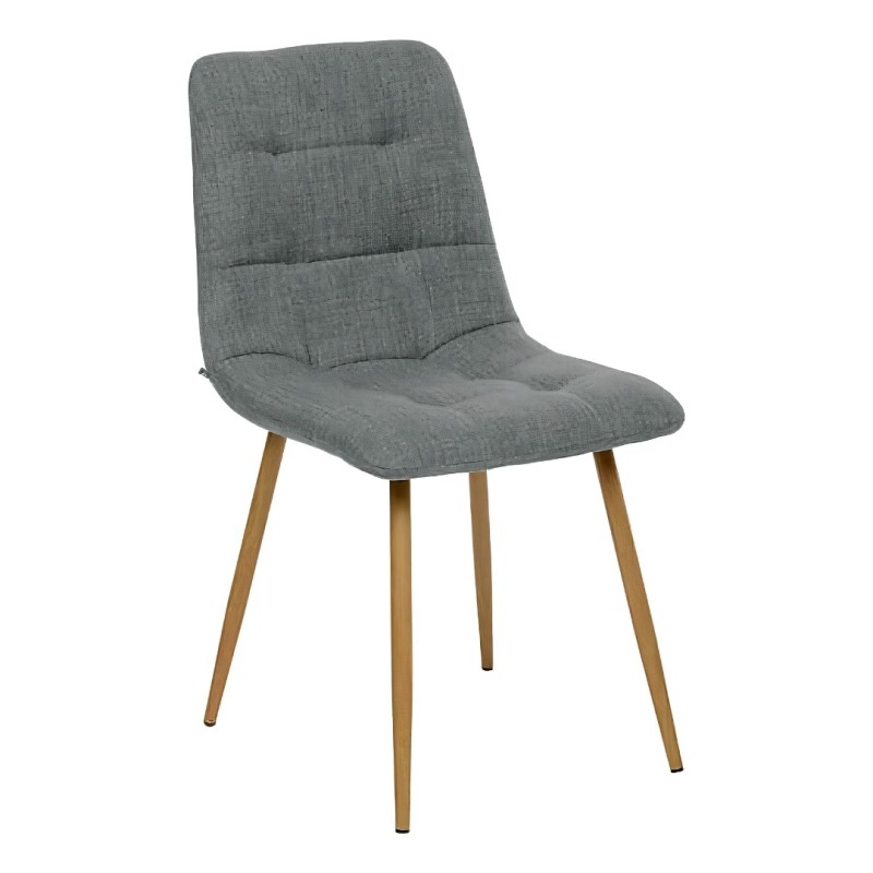 Scaun dining Sirac, metal, textil verde lime, H.84 cm, 214202C