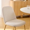 Scaun dining Neora, metal, poliester, ivoar, H.82 cm, 214204D