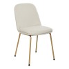 Scaun dining Neora, metal, poliester, ivoar, H.82 cm, 214204D
