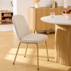 Scaun dining Neora, metal, poliester, ivoar, H.82 cm, 214204D