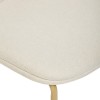 Scaun dining Neora, metal, poliester, ivoar, H.82 cm, 214204D