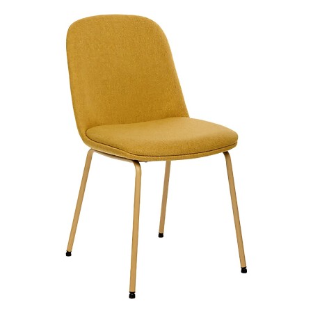 Scaun dining Neora, metal, poliester, ocru, H.82 cm, 214204E 