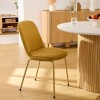 Scaun dining Neora, metal, poliester, ocru, H.82 cm, 214204E