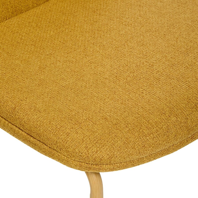 Scaun dining Neora, metal, poliester, ocru, H.82 cm, 214204E