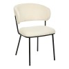 Scaun dining Alba, metal, poliester, alb, H.79 cm, 214205A