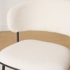 Scaun dining Alba, metal, poliester, alb, H.79 cm, 214205A