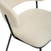 Scaun dining Alba, metal, poliester, alb, H.79 cm, 214205A