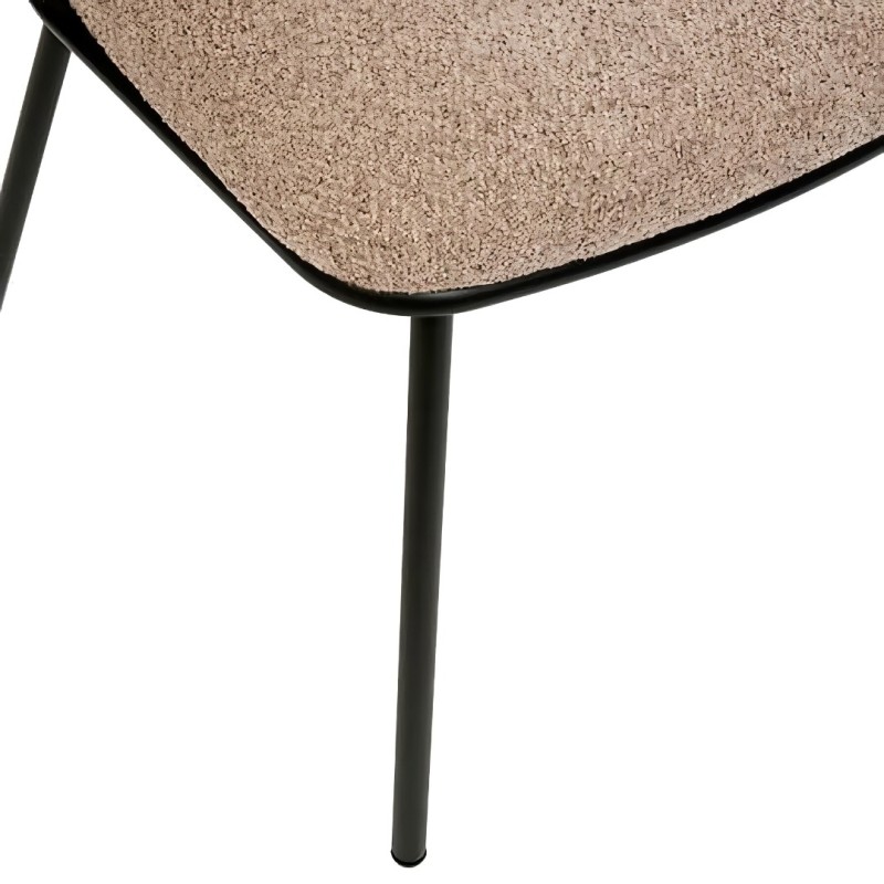 Scaun dining Alba, metal, poliester, bej, H.79 cm, 214205B