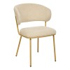 Scaun dining Alba, metal, poliester, bej, H.79 cm, 214205C