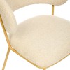 Scaun dining Alba, metal, poliester, bej, H.79 cm, 214205C