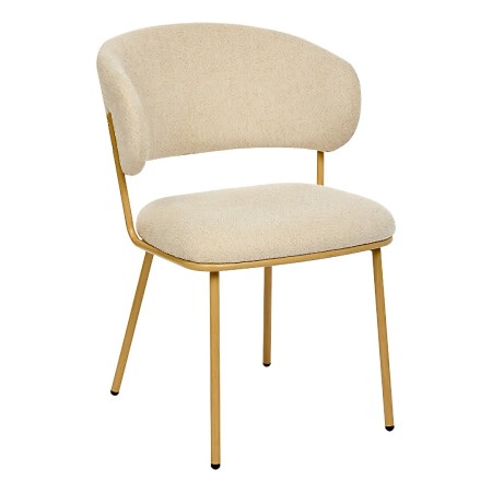 Scaun dining Alba, metal, poliester, bej, H.79 cm, 214205C 