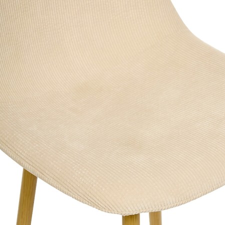 Scaun bar Roka, metal, textil bej, H.93 cm, 214207A 