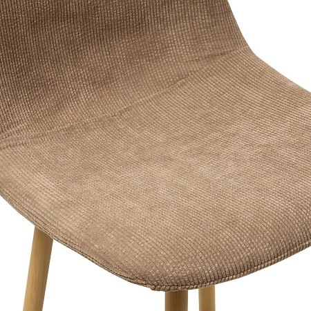 Scaun bar Roka, metal, textil taupe, H.93 cm, 214207B 