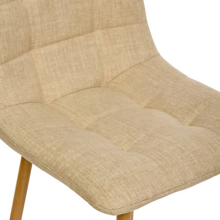 Scaun bar Sirac, picioare din metal negru, textil bej, H.104 cm, 214208A 