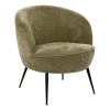 Fotoliu Tildae, picioare din metal, textil verde, H.71 cm, 214211B