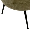 Fotoliu Tildae, picioare din metal, textil verde, H.71 cm, 214211B