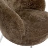 Fotoliu Tildae, picioare din metal, textil maro mocha, H.71 cm, 214211D